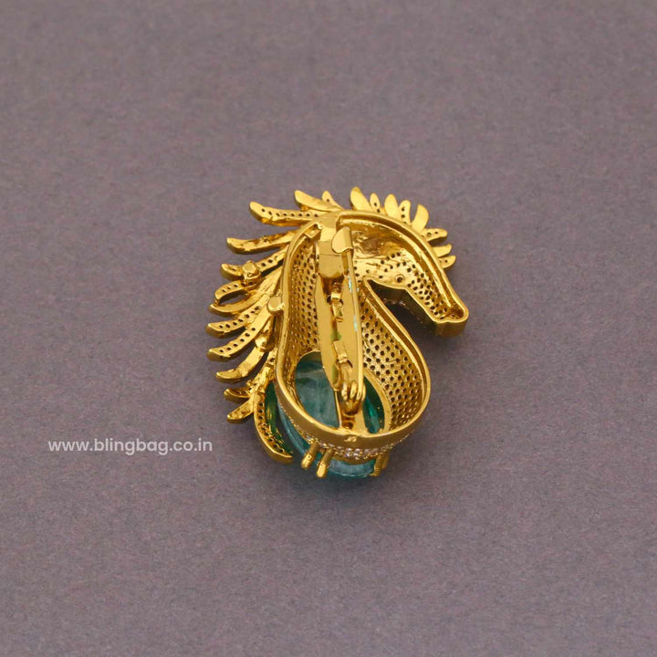 Emerald Imperial Horse Brooch