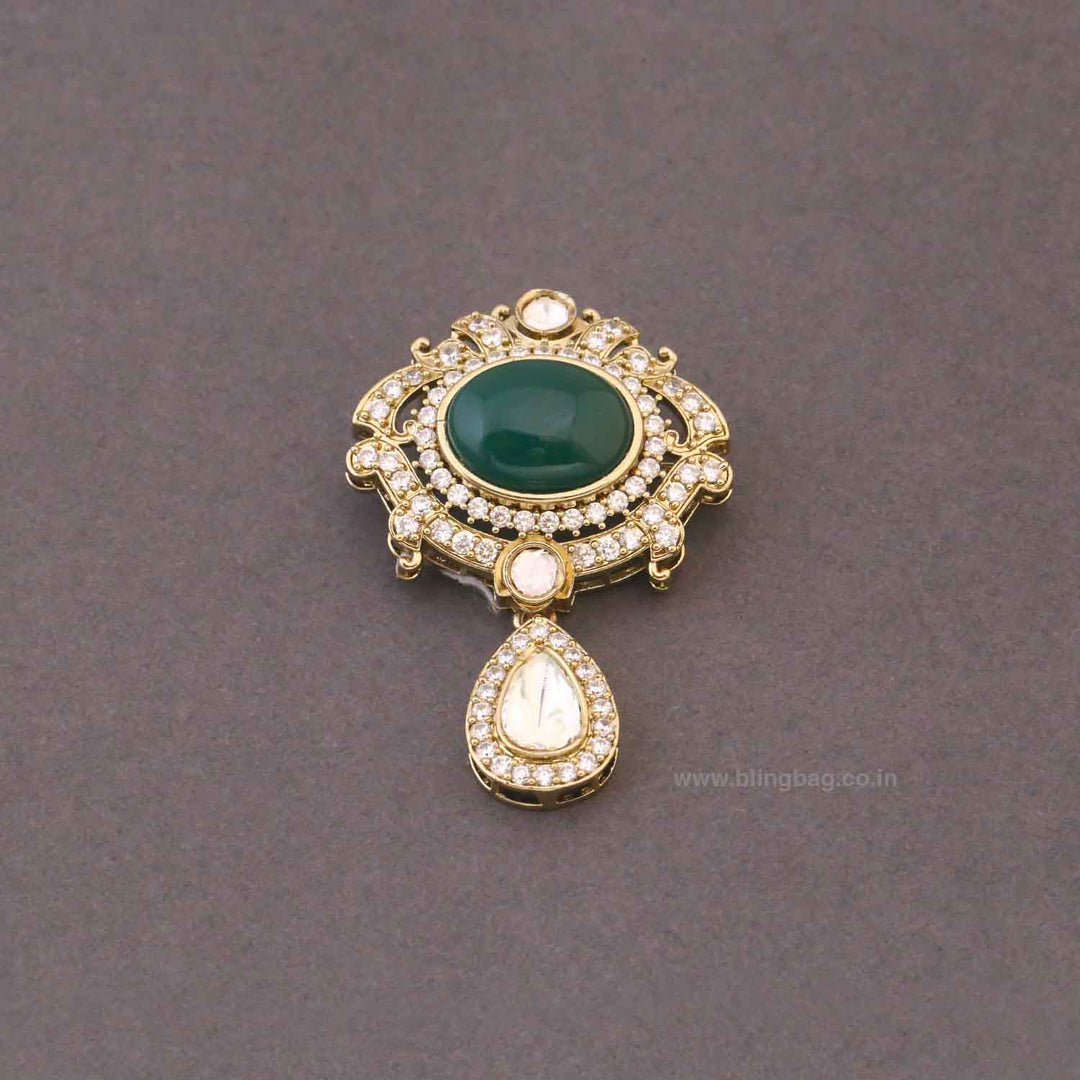 Emerald Imperial Tear Brooch