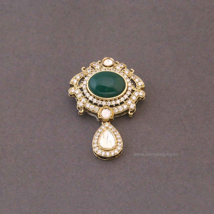 Emerald Imperial Tear Brooch