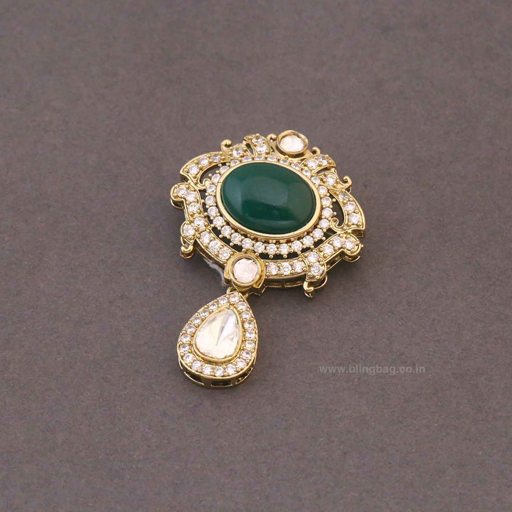 Emerald Imperial Tear Brooch