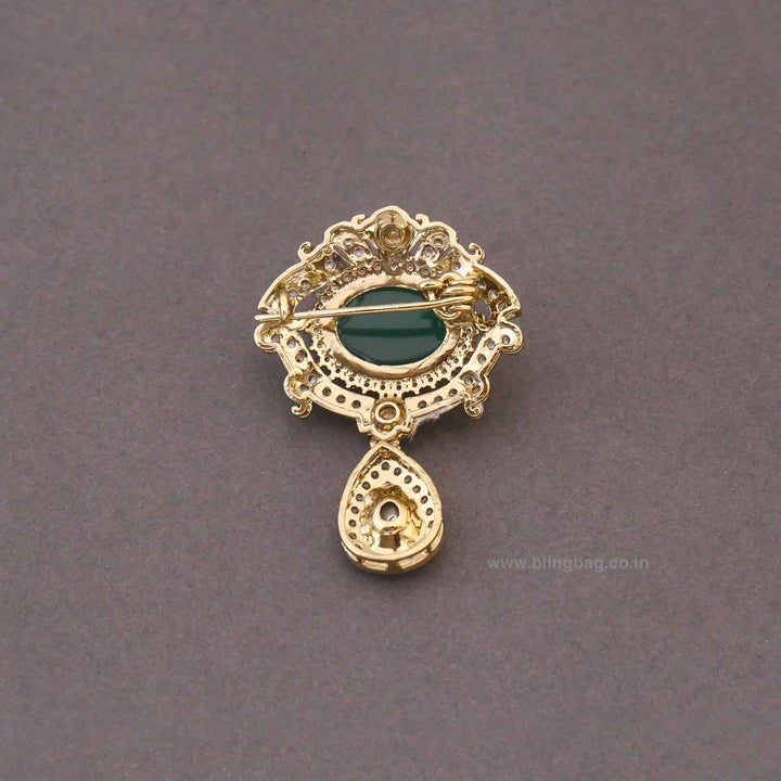 Emerald Imperial Tear Brooch