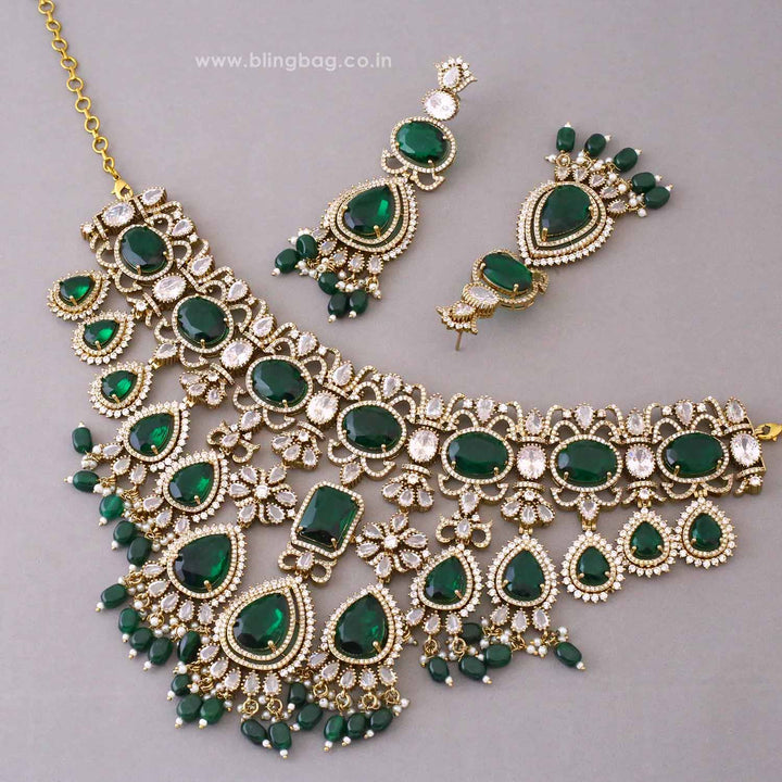 Emerald Infinity Victorian Jewellery Set - New Arrival