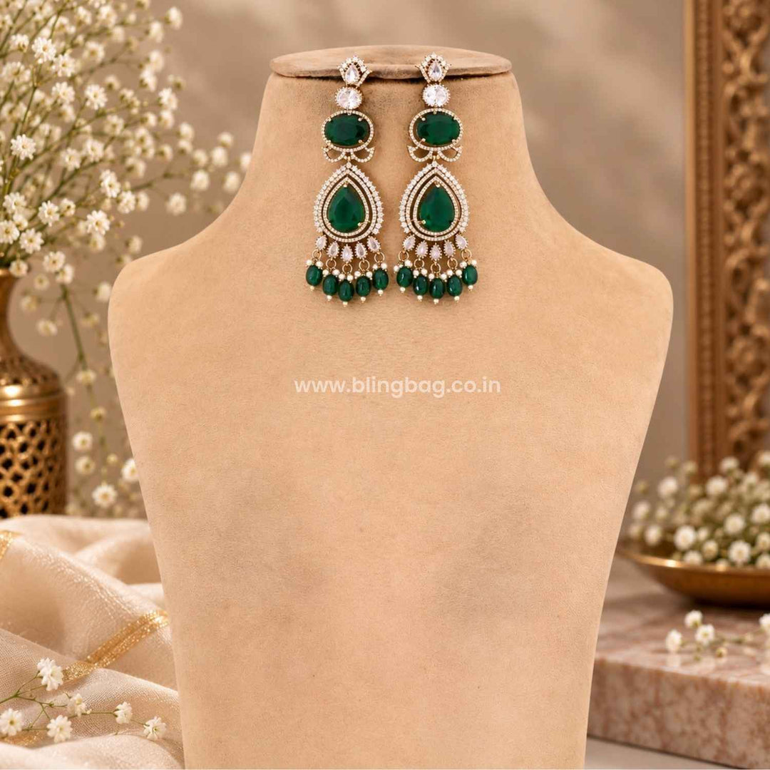 Emerald Infinity Victorian Jewellery Set - New Arrival