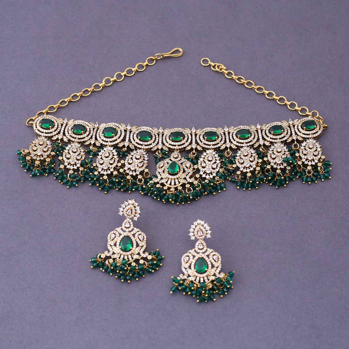 Emerald Initaa Victorian Jewellery Set- New Arrival