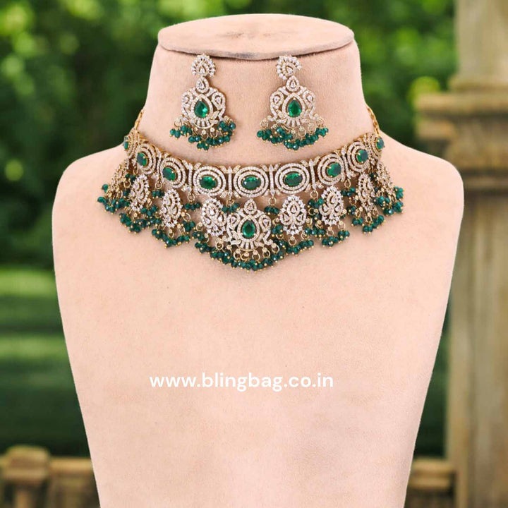 Emerald Initaa Victorian Jewellery Set- New Arrival