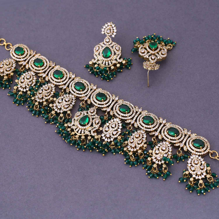 Emerald Initaa Victorian Jewellery Set- New Arrival