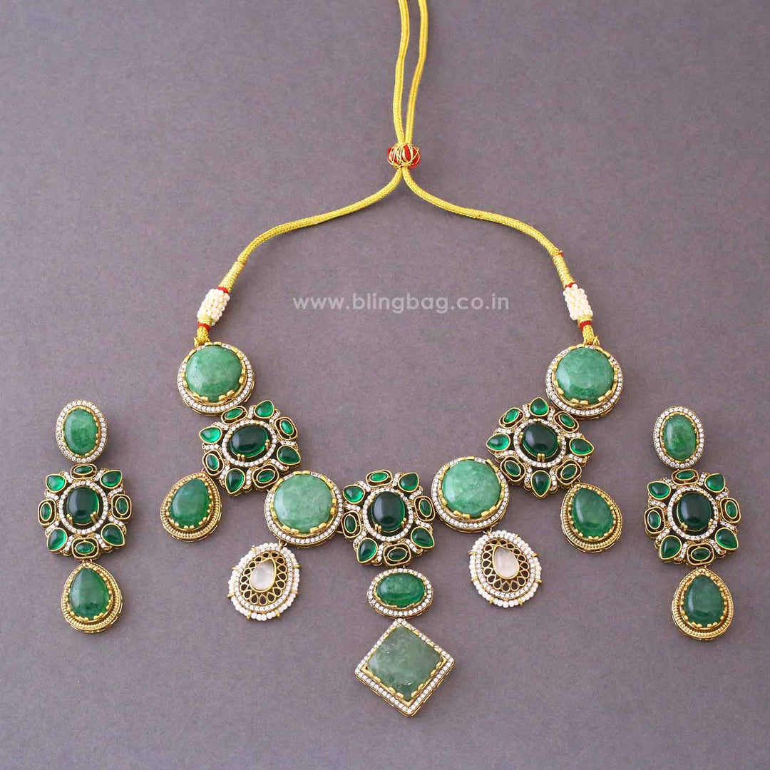 Emerald Iris Victorian Jewellery Set - New Arrival