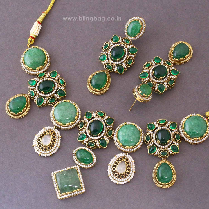 Emerald Iris Victorian Jewellery Set - New Arrival