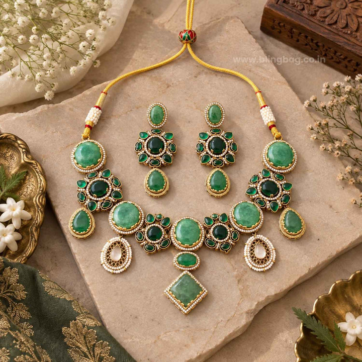 Emerald Iris Victorian Jewellery Set - New Arrival