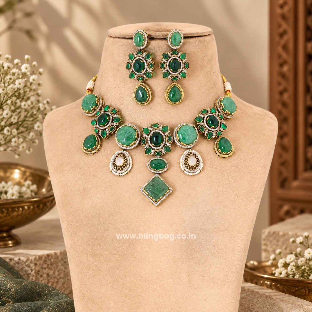 Emerald Iris Victorian Jewellery Set - New Arrival