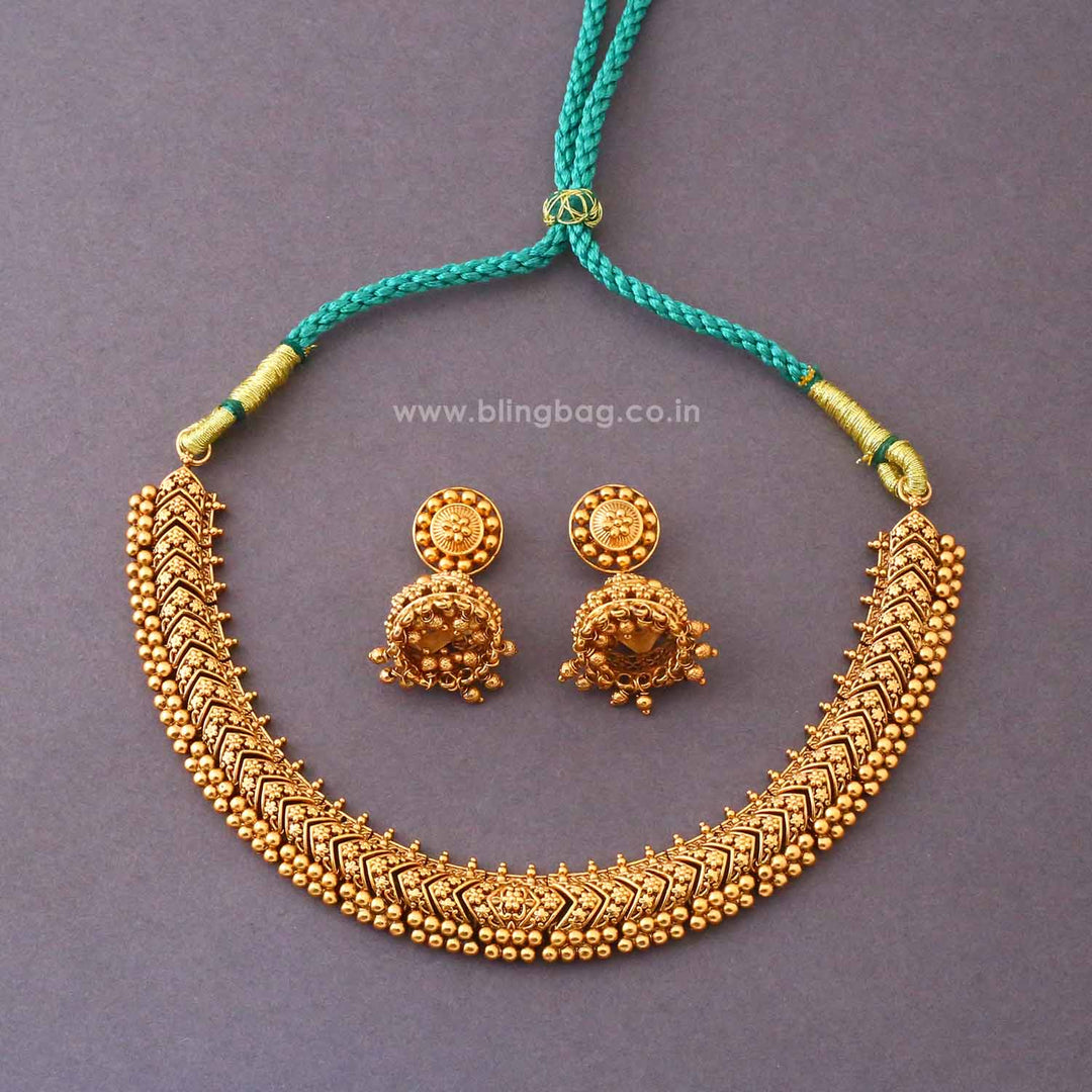 Emerald Ivara Antique Jewellery Set- New Arrival