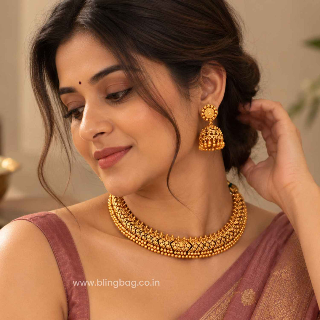 Emerald Ivara Antique Jewellery Set- New Arrival