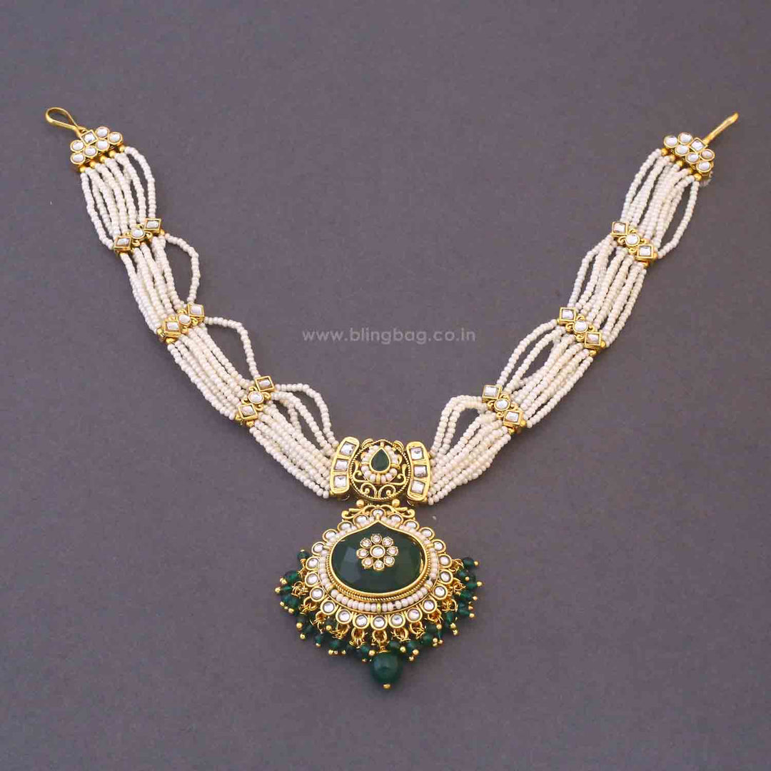 Emerald Jaiwanti Bridal Jewellery Set