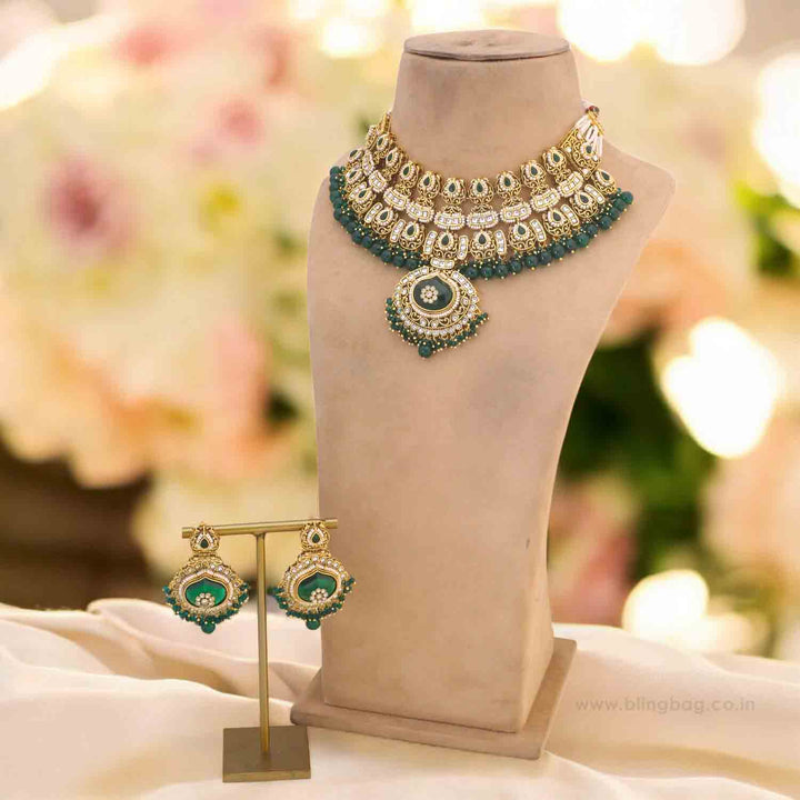 Emerald Jaiwanti Bridal Jewellery Set