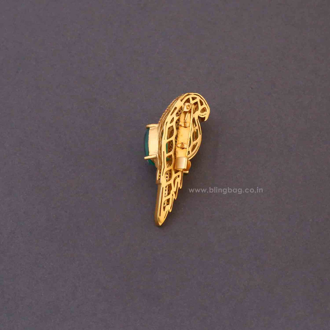 Emerald Jewel Parrot Brooch