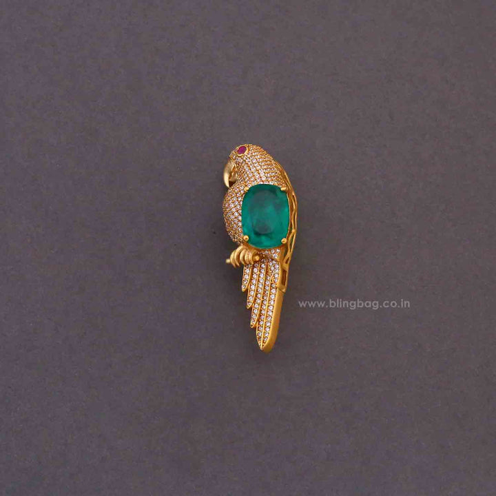 Emerald Jewel Parrot Brooch