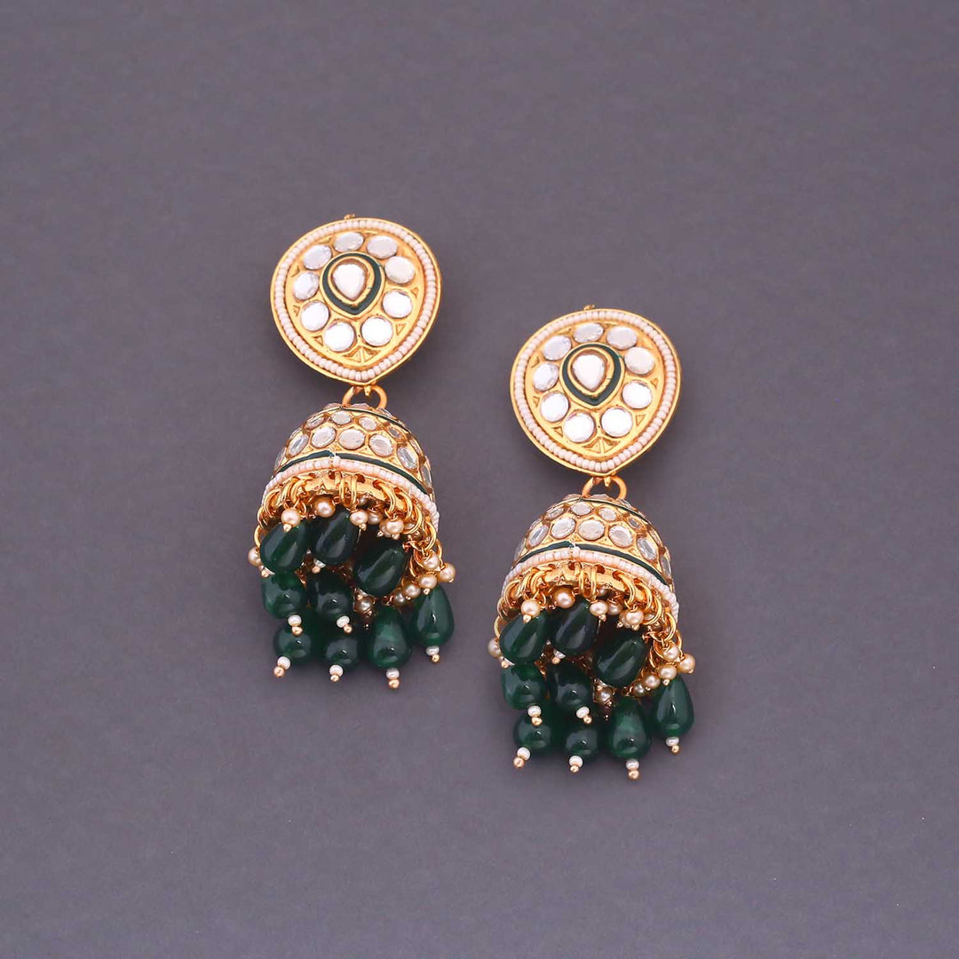 Emerald Jhanvi Kundan Bridal Jewellery Set