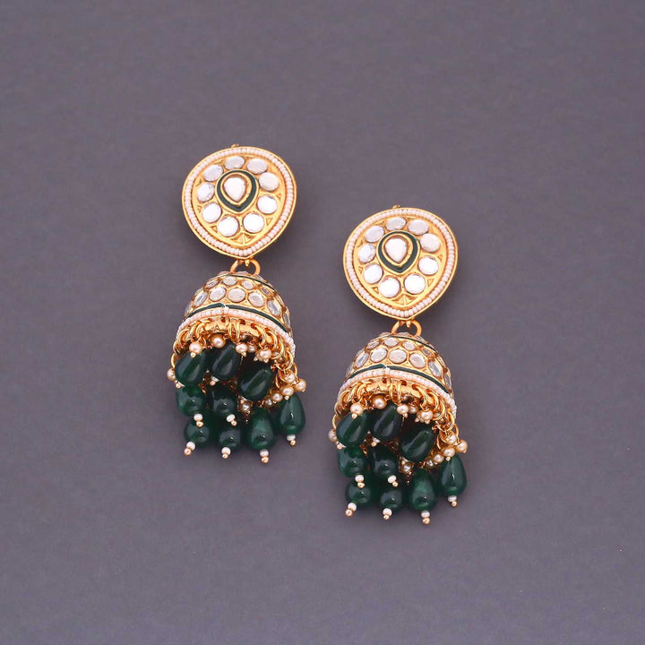 Emerald Jhanvi Kundan Bridal Jewellery Set