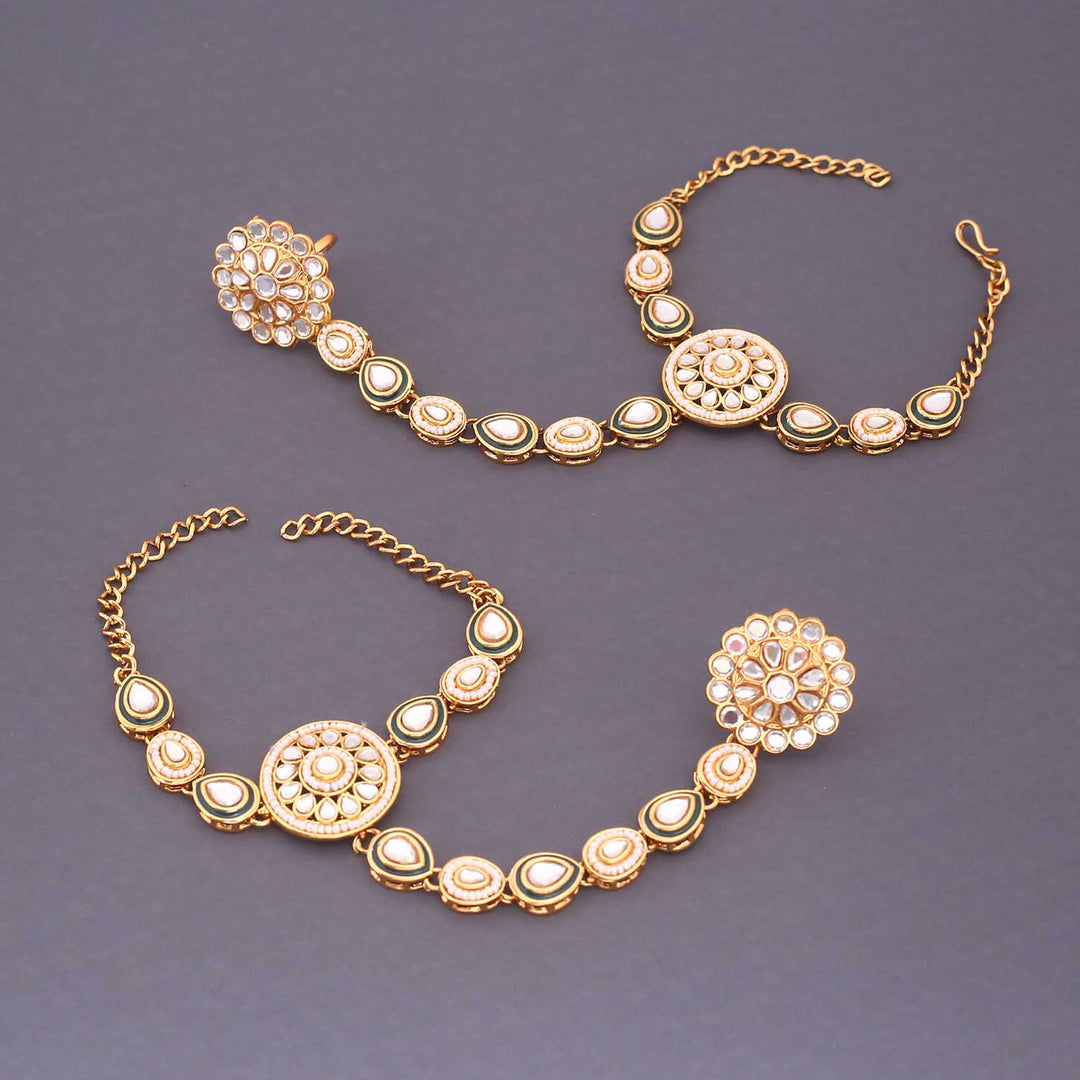 Emerald Jhanvi Kundan Bridal Jewellery Set