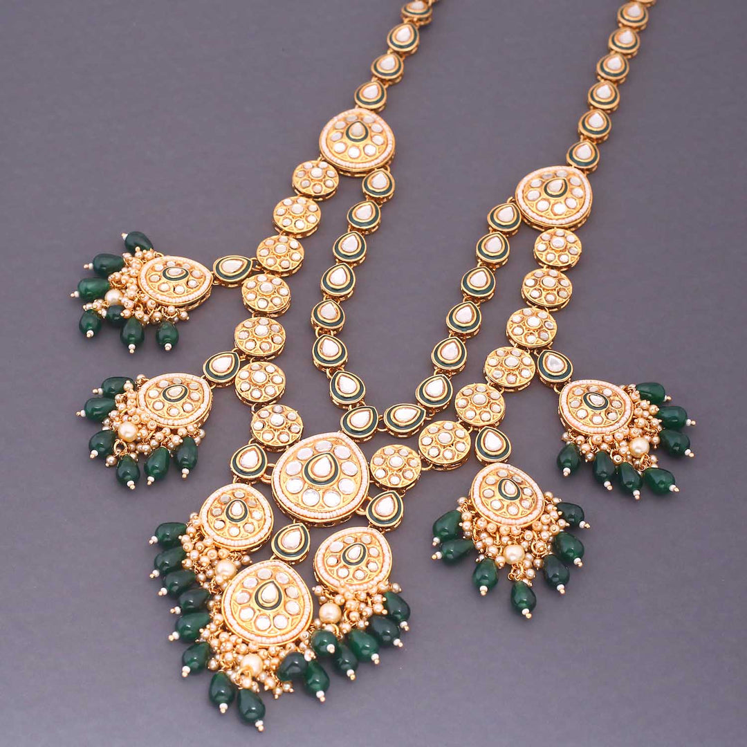 Emerald Jhanvi Kundan Bridal Jewellery Set