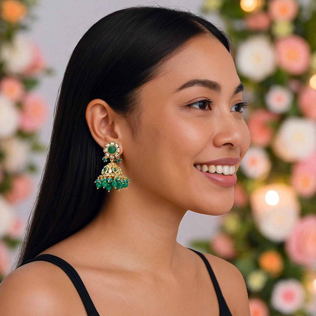 Emerald Jigrita Jhumkis
