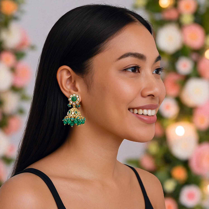 Emerald Jigrita Jhumkis