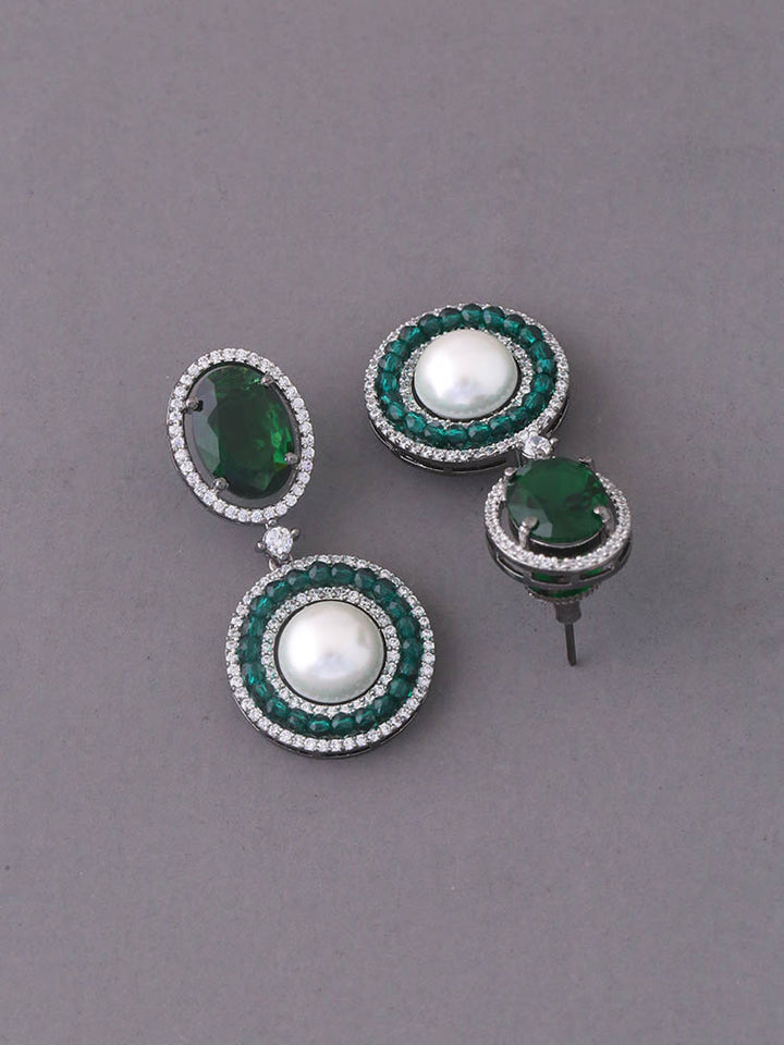 Emerald Junia Zirconia Danglers