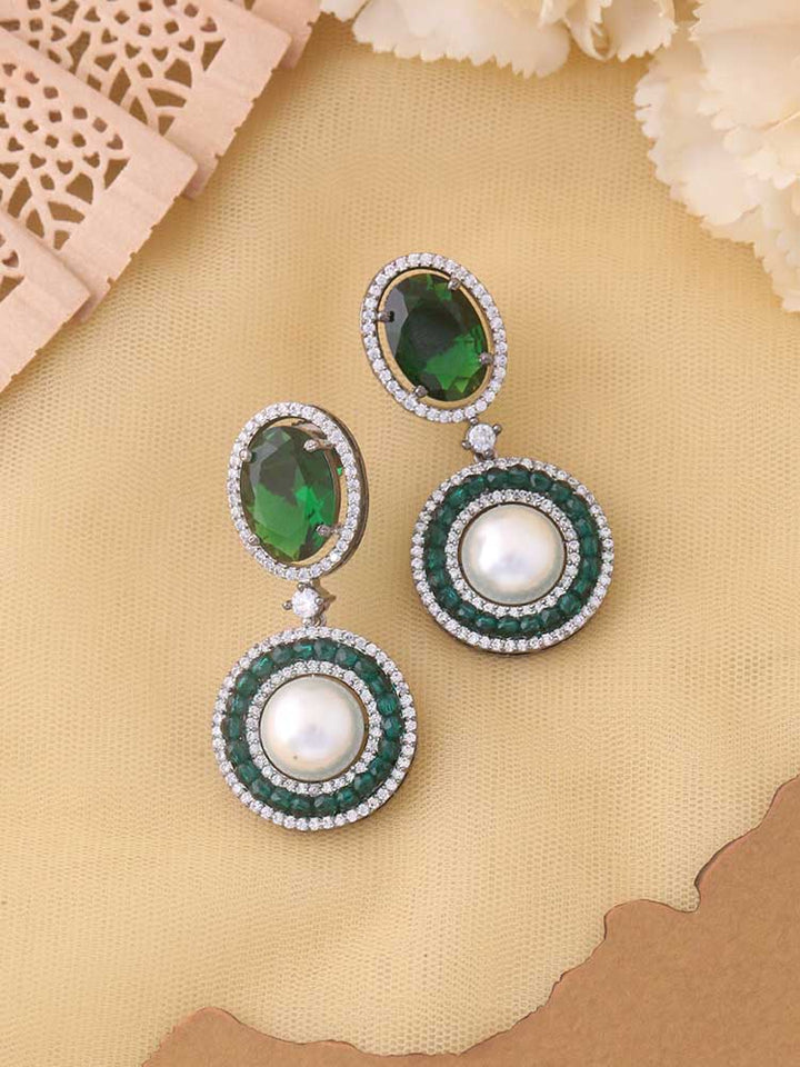 Emerald Junia Zirconia Danglers