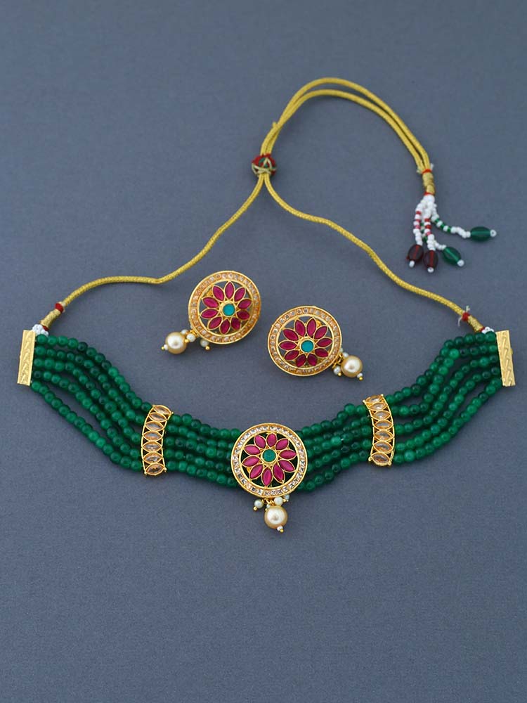 Emerald Kalush Jewellery Set
