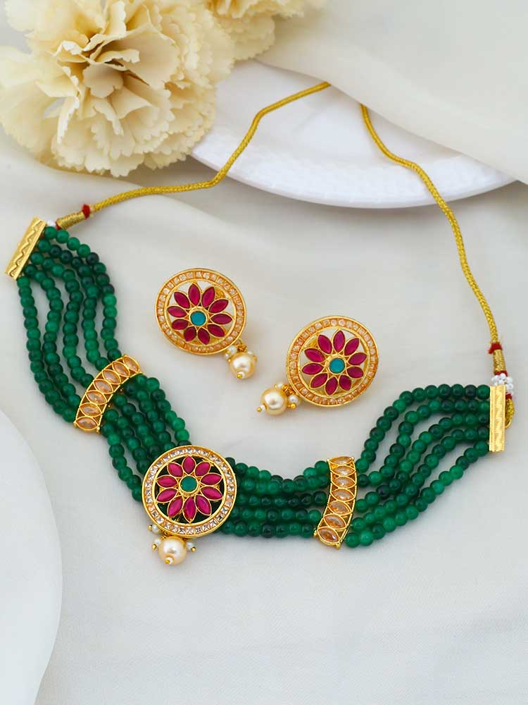 Emerald Kalush Jewellery Set