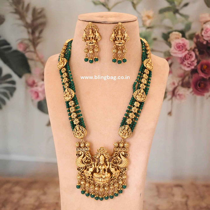 Emerald Kamakhya Temple Jewellery Set - New Arrival