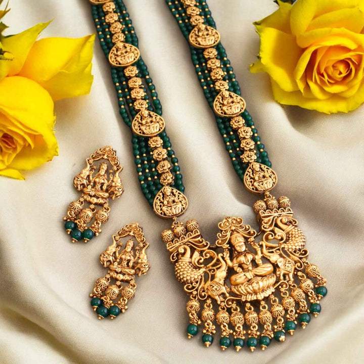 Emerald Kamakhya Temple Jewellery Set - New Arrival