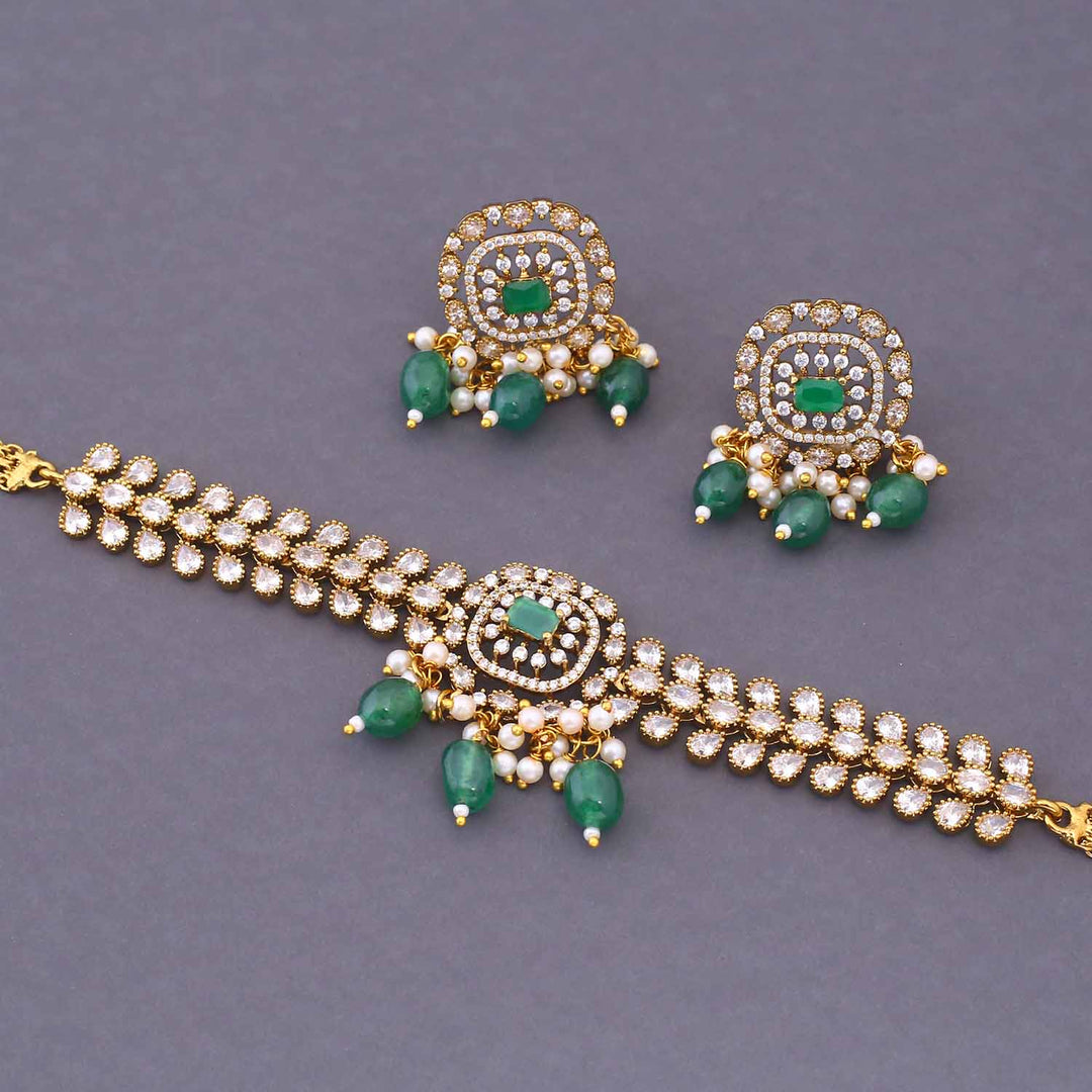 Emerald Kanira Victorian Jewellery Set - New Arrival