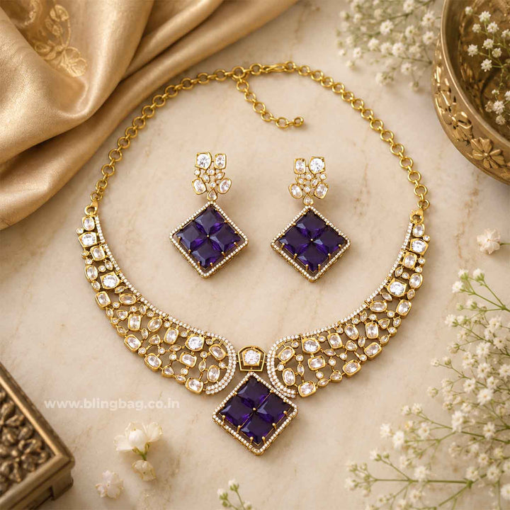 Purple Katherina Victorian Jewellery Set - New Arrival