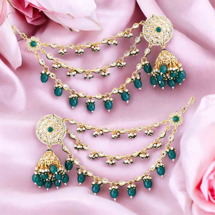 Emerald Kaviti Sahara Jhumkis