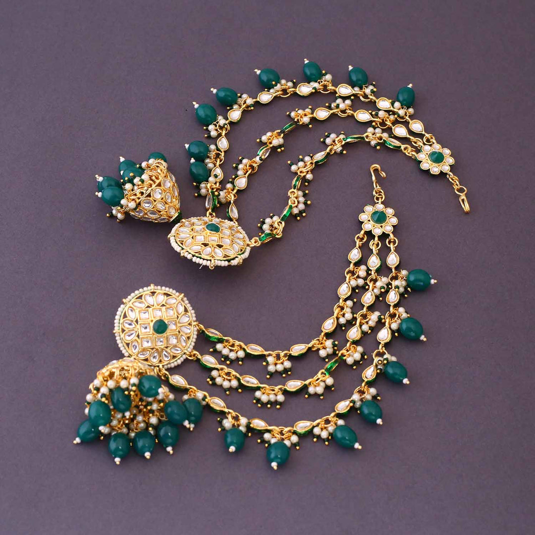 Emerald Kaviti Sahara Jhumkis
