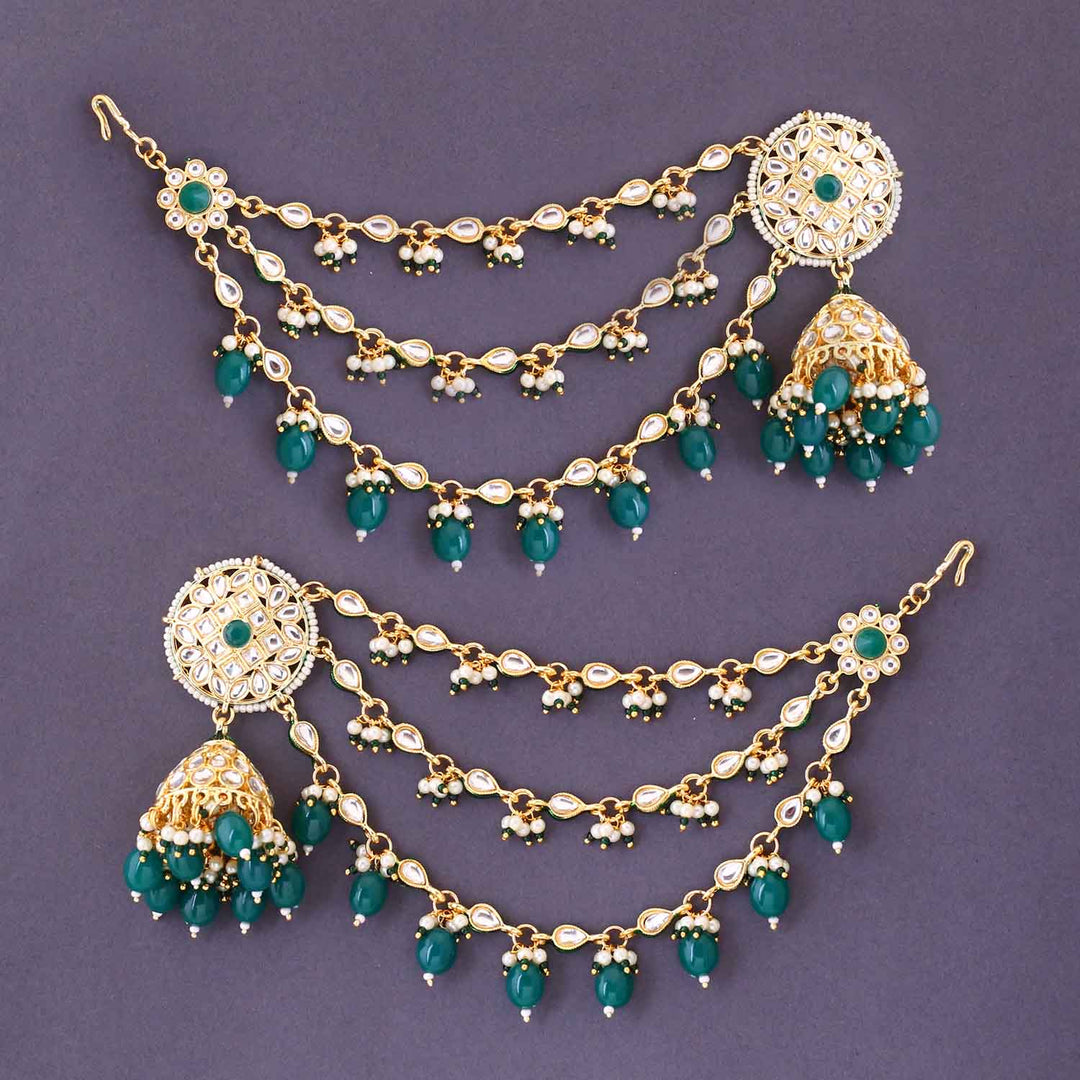 Emerald Kaviti Sahara Jhumkis