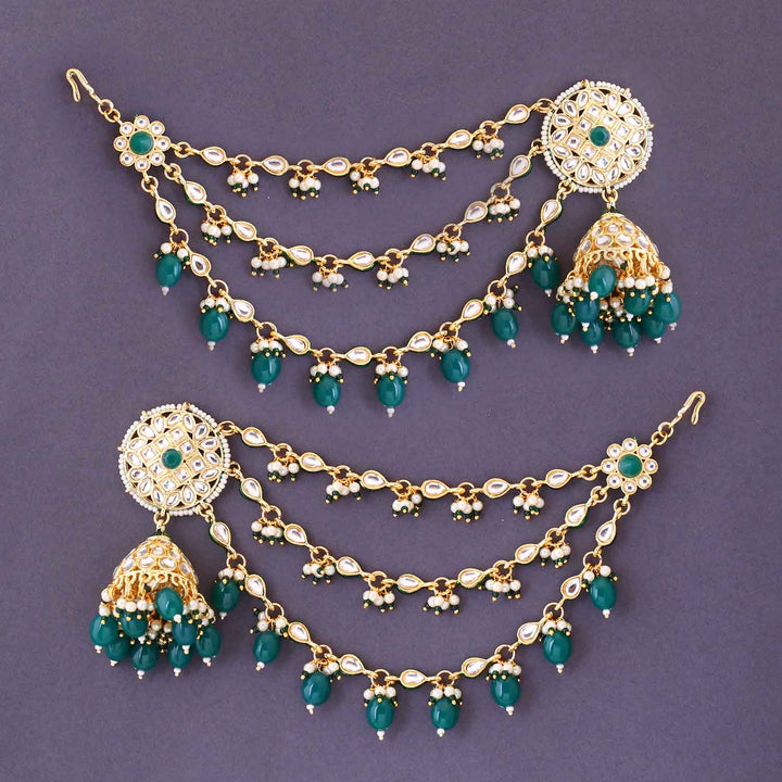 Emerald Kaviti Sahara Jhumkis