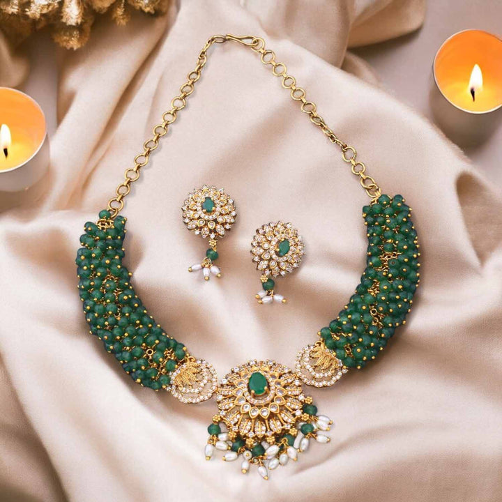 Emerald Kheyali Antique Jewellery Set - New Arrival