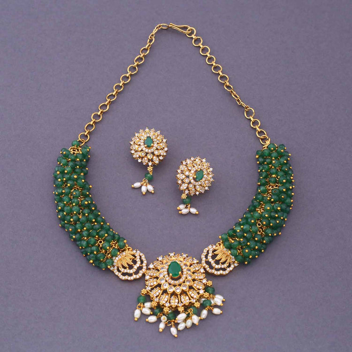 Emerald Kheyali Antique Jewellery Set - New Arrival