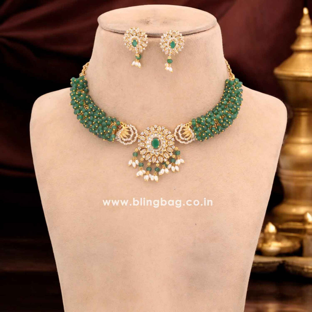 Emerald Kheyali Antique Jewellery Set - New Arrival