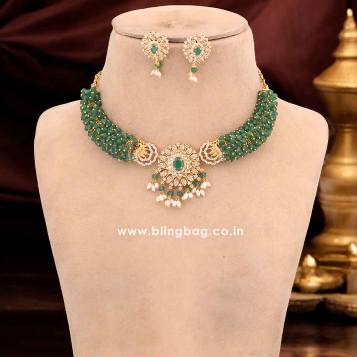 Emerald Kheyali Antique Jewellery Set - New Arrival