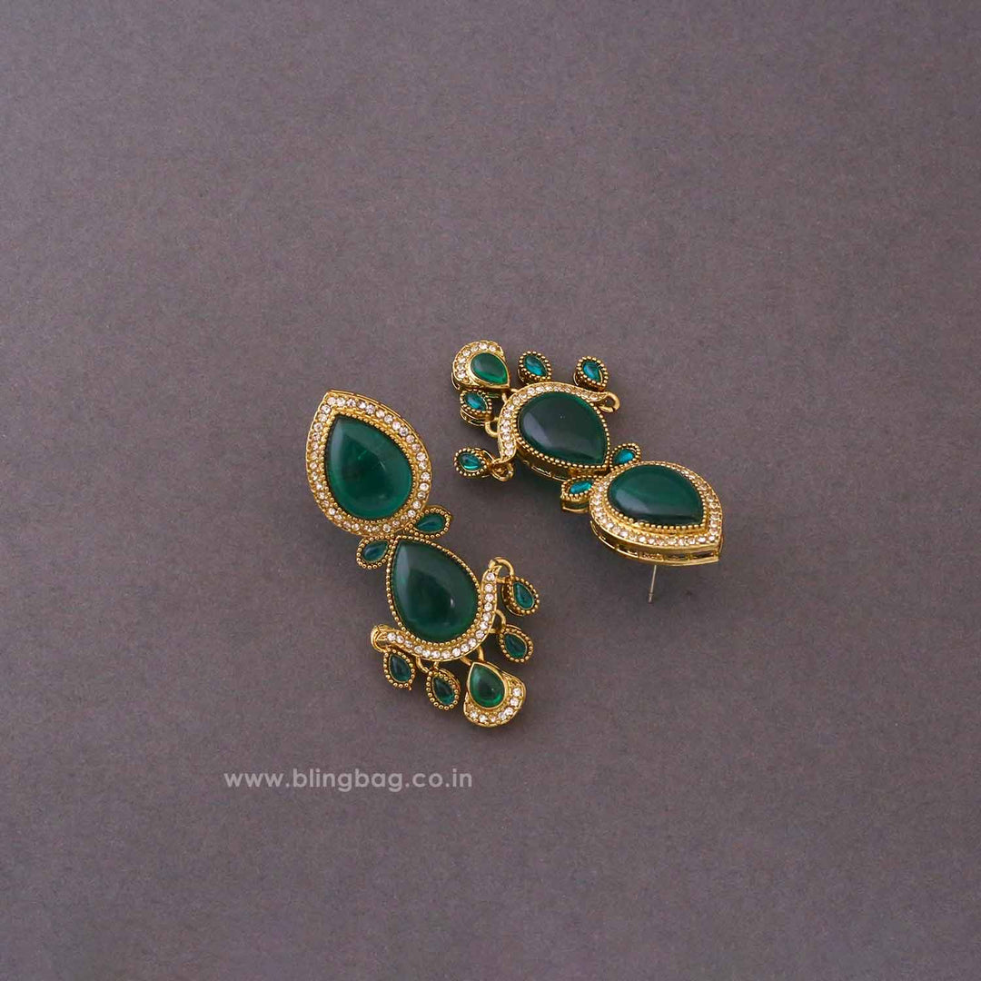 Emerald Khyaati Danglers