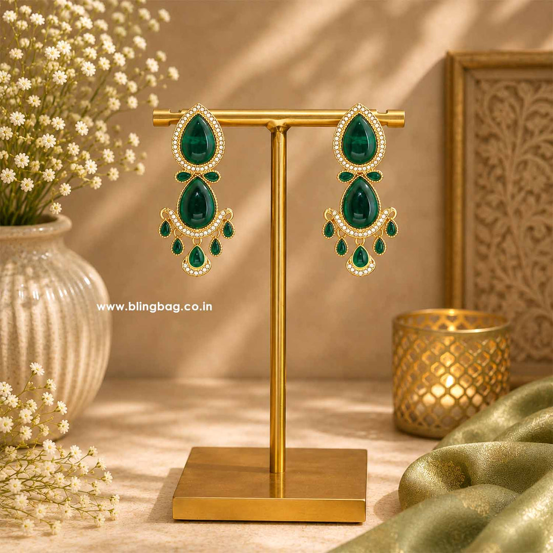 Emerald Khyaati Danglers