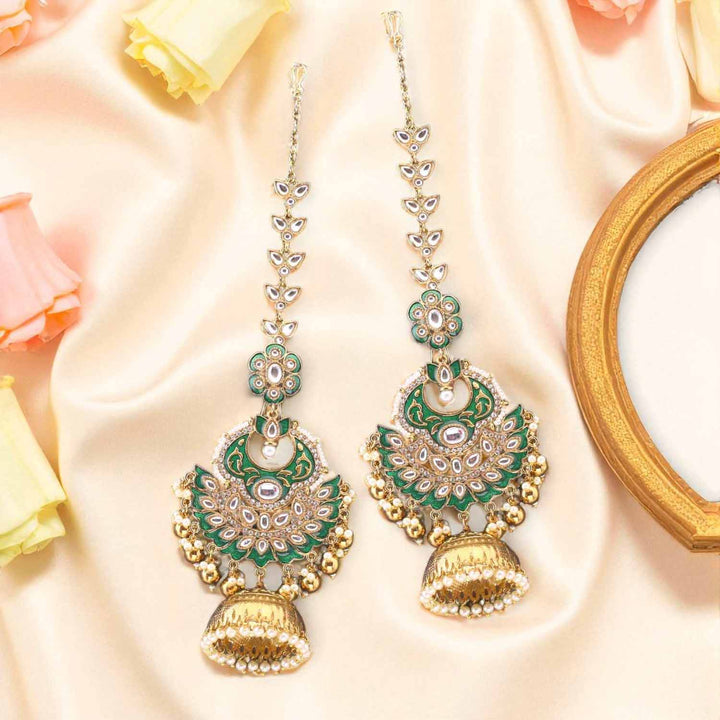 Emerald Kishori Sahara Jhumkis