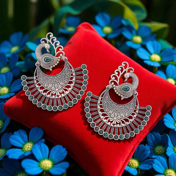 Emerald Krishani Oxidised Chandbalis