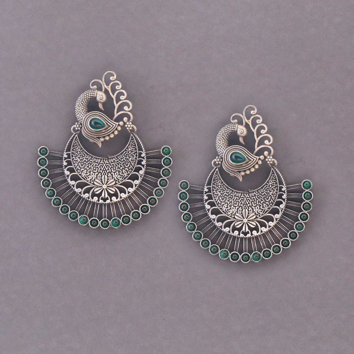 Emerald Krishani Oxidised Chandbalis
