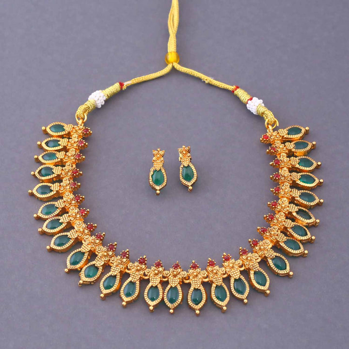 Emerald Krivya Antique Jewellery Set - New Arrival