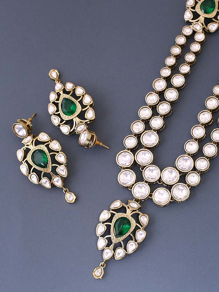 Emerald Krystal Victorian Jewellery Set - New Arrival