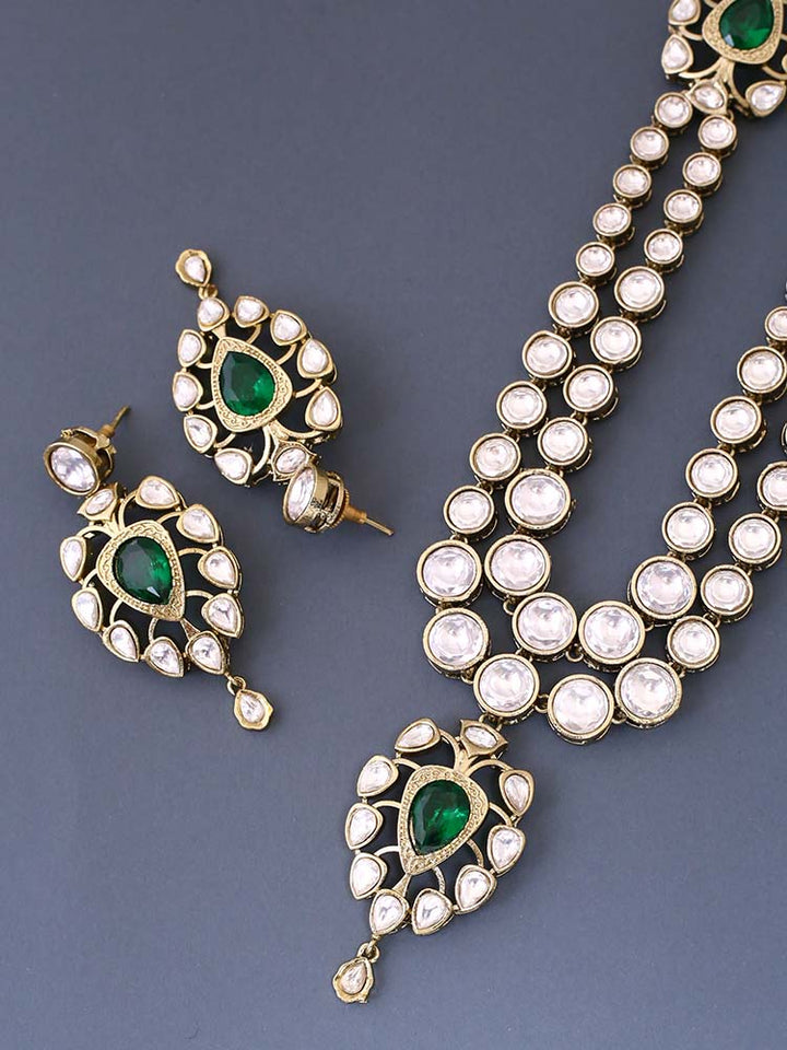 Emerald Krystal Victorian Jewellery Set - New Arrival